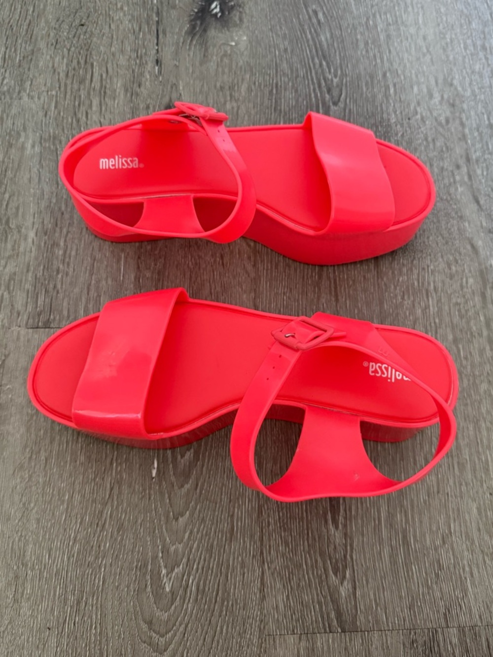 Melissa Mar Sandal -  Bright Red Jelly Strap Sandals - Picture 6 of 6